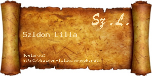 Szidon Lilla névjegykártya